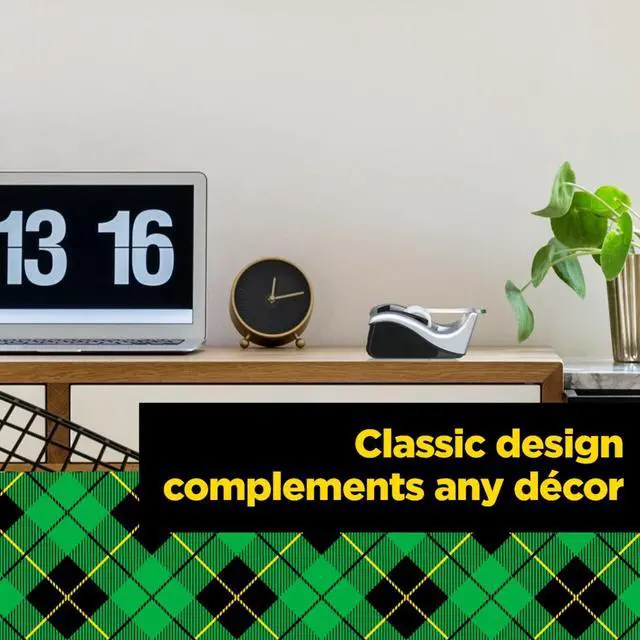 Alt view image 5 of 7 - Desktop Tape Dispenser, Silvertech Two-Tone (C60-ST)