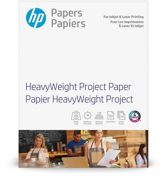 Main image of HeavyWeight Project Paper, Matte, 8.5x11 in, 40 lb, 250 sheets, works with inkjet, PageWide, laser printers (Z4R14A)
