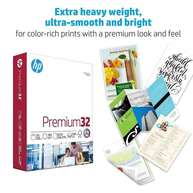 Alt view image 2 of 6 - HP Paper Printer | 8.5 x 11 Paper | Premium 32 lb | 1 Ream - 500 Sheets | 100 Bright | Made in USA - FSC Certified | 113100R