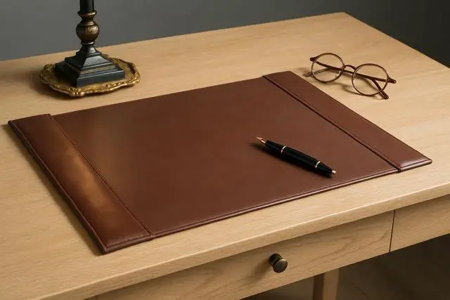 Main image of Dark Brown Bonded Leather 30" x 18" Desk Pad