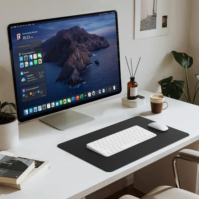 Alt view image 4 of 6 - Leather Desk Pad Mat, Non-Slip Desk Blotter Pad - Desk Protector for Office, Home, Lap Desk, Laptop, and Desktop