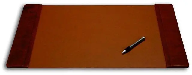 Main image of Leather Desk Pad with Side Rails - Luxury Leather Desk Blotter for Writing - Executive Desk Surface Protector - (Mocha, 25.5 x 17.25)