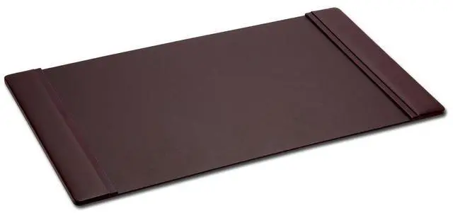 Main image of Leather Desk Pad with Side Rails - Luxury Leather Desk Blotter for Writing - Executive Desk Surface Protector - (Chocolate Brown, 22 x 14)