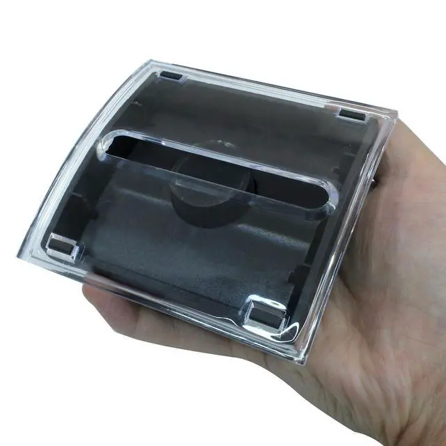 Alt view image 3 of 5 - 1 Pcs Pop Up Note Dispenser Sticky Notes Holder Black Base Clear Top Sticky Pad Holder for School Office Home Store/Desk Users