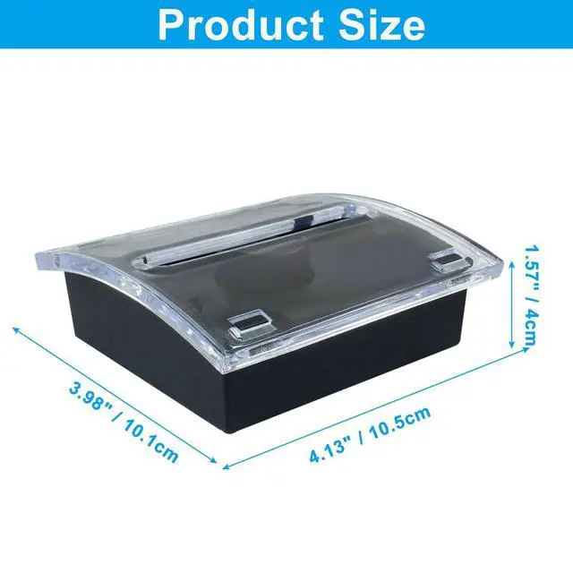 Alt view image 2 of 5 - 1 Pcs Pop Up Note Dispenser Sticky Notes Holder Black Base Clear Top Sticky Pad Holder for School Office Home Store/Desk Users