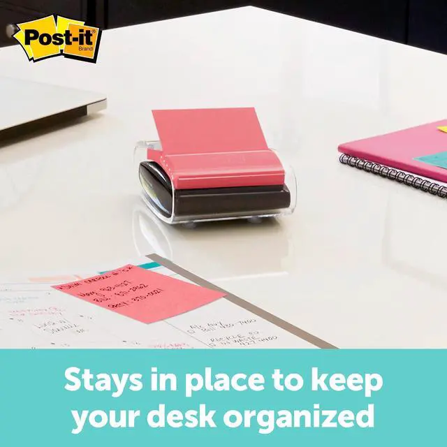 Alt view image 2 of 6 - Pop-up Notes Dispenser, 3x3 in, Black Base Clear Top, Pack Includes a 45-Sheet Pad (WD-330-BK) (Pack of 6)