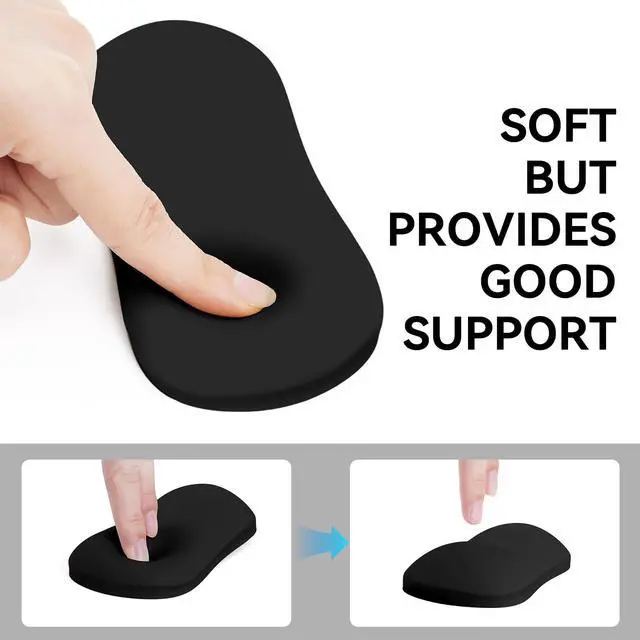 Alt view image 5 of 7 - Silicone Wrist Rest Pad, Ergonomic Inflatable Support for Keyboard & Mouse, Soft Comfortable Wrist Support with Cloud-Like Cushioned Interior for Typing, Gaming, Pain Relief, Office, Black