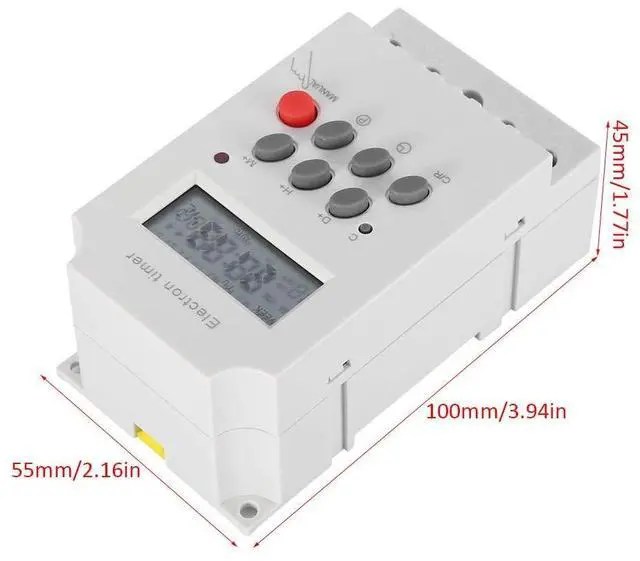 Alt view image 2 of 7 - 30A Digital Timer Switch Programmable Electronic Time Control 7 Day Heavy Duty Digital Programmable Timer(AC 220V)