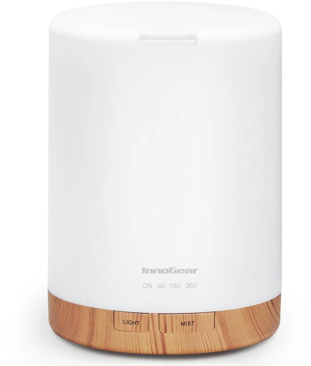 Main image of 300ml Essential Oil Diffuser for Home Scent Humidifier, Yellow | Aromatherapy, Cool Mist Humidifier, Ultrasonic, Large Room, Run up to 10hrs, Waterless Auto Off, 7 LED Lights, Quiet