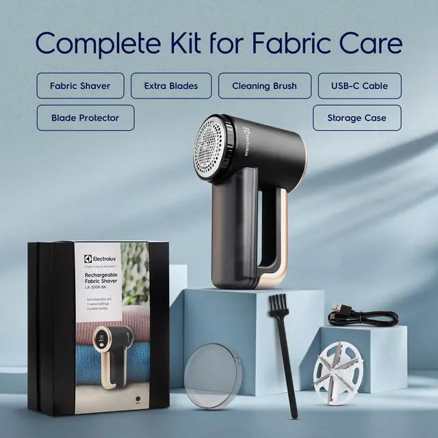 Alt view image 6 of 7 - Rechargeable Fabric Shaver | 3-Speed Lint Remover for Clothes & Furniture | Eliminates Fuzz & Pilling | Electric Lint Shaver with LED Display & Type-C Fast Charging Port - Black