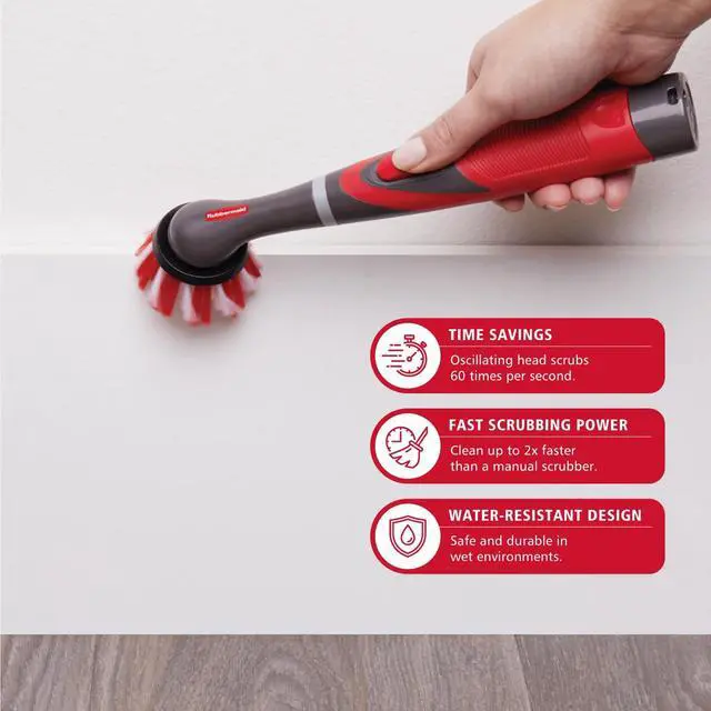 Alt view image 3 of 7 - Reveal Power Scrubber 18-Piece Kit, Cordless Electric Battery Powered Scrub Brush, Water Resistant, for Home/Kitchen/Bathroom/Grout/Tile/Shower/Tub