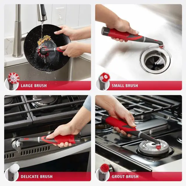 Alt view image 7 of 7 - Reveal Power Scrubber 18-Piece Kit, Cordless Electric Battery Powered Scrub Brush, Water Resistant, for Home/Kitchen/Bathroom/Grout/Tile/Shower/Tub