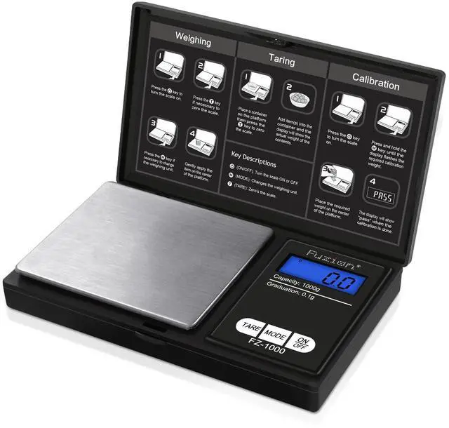 Main image of Digital Pocket Gram Scale 1000g/0.1g, Small Digital Scales Grams Ounces Grains, Herb Scale, Jewelry Scale, Portable Travel Food Scale