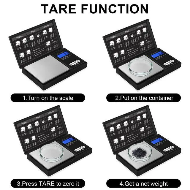 Alt view image 4 of 7 - Digital Pocket Gram Scale 1000g/0.1g, Small Digital Scales Grams Ounces Grains, Herb Scale, Jewelry Scale, Portable Travel Food Scale