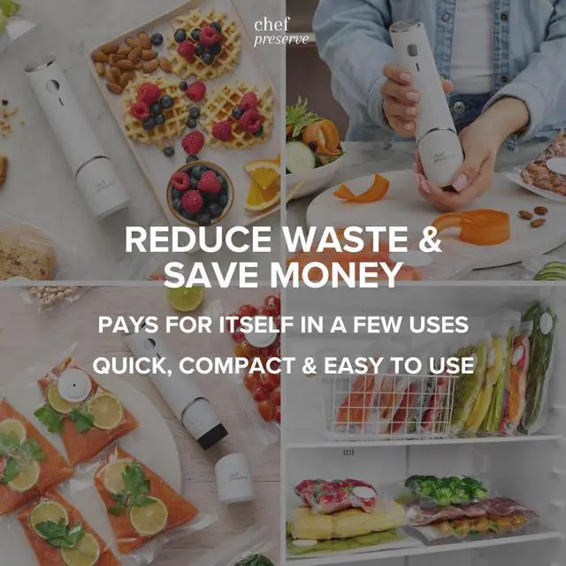 Alt view image 6 of 6 - Reusable Vacuum Sealer Bags for Food 30 BPA-Free Food Storage Bags, Freezer, Microwave Odor-Resistant, Leak-Proof Compatible with Chef Preserve Vacuum Sealers