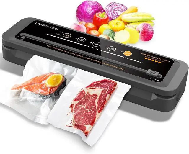 Main image of Vacuum Sealer Machine | 80kPa Suction Power| Bags and Cutter Included | Compact One-Touch Automatic Food Sealer with External Vacuum System | Dry Moist Fresh Modes for All Saving needs