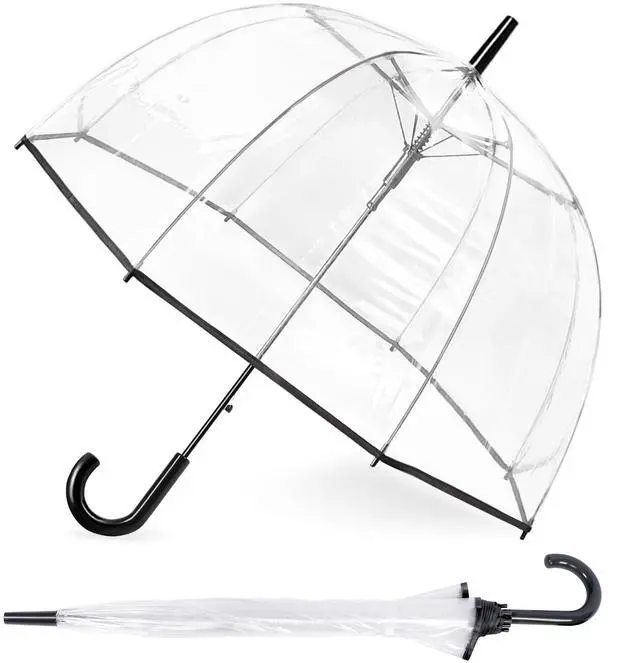 Main image of Clear Bubble Umbrellas for Rain Large Windproof Dome Umbrella for Weddings,Prom, Graduation and Outdoor Events for Men and Women,Clear