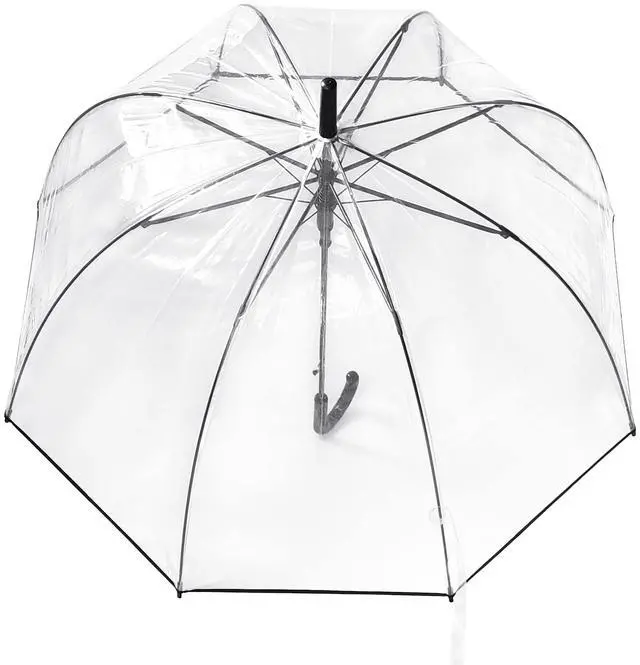 Alt view image 6 of 7 - Clear Bubble Umbrellas for Rain Large Windproof Dome Umbrella for Weddings,Prom, Graduation and Outdoor Events for Men and Women,Clear
