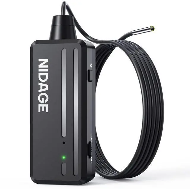 Main image of Inspection Camera Wireless Endoscope 2025 Top Tiny WiFi Borescope 3.9mm 1080P HD Endoscope Camera with Light IP67 Waterproof Semi-Rigid Snake Cam for iPhone, Android, Tablet, 5FT