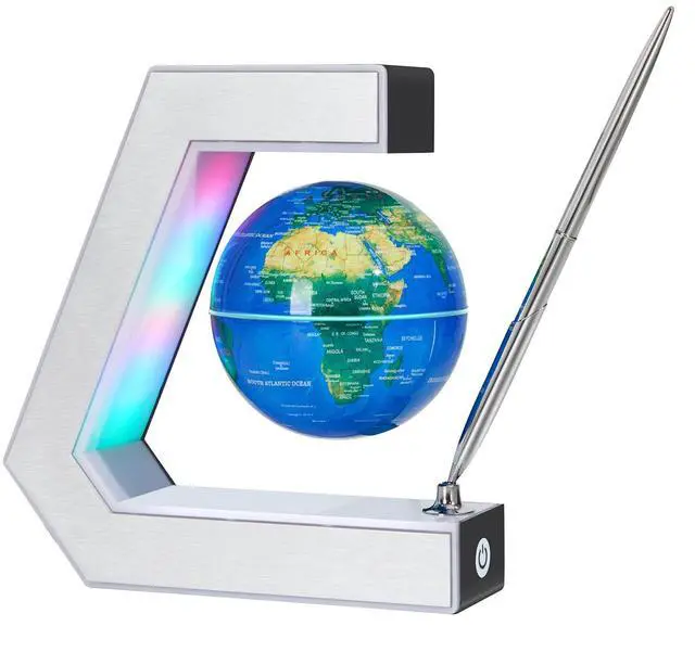 Main image of Magnetic Levitation Floating World Earth Globe Lamps With Pen, Cool Office Desk Decor Stuff For Men Boss Unique Birthday Gifts Or Christmas For Men,educational Geography Globe Toys For Kids Learning