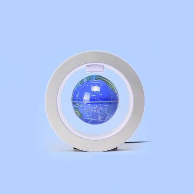 Alt view image 2 of 7 - Levitation Floating Globe 4inch Rotating Magnetic Mysteriously Suspended In Air World Map Home Decoration Crafts Fashion Holiday Gifts (Blue)