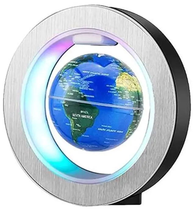 Alt view image 3 of 7 - Levitation Floating Globe 4inch Rotating Magnetic Mysteriously Suspended In Air World Map Home Decoration Crafts Fashion Holiday Gifts (Blue)