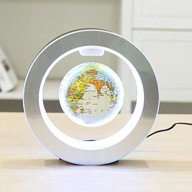 Alt view image 2 of 3 - Levitation Floating Globe 4inch Rotating Magnetic Mysteriously Suspended In Air World Map Home Decoration Crafts Fashion Holiday Gifts (White)