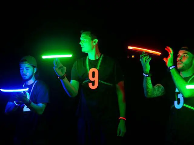 Alt view image 4 of 6 - Flying Disc - 108 RGB Multicolor LEDs, Super Bright, Smart Modes, Cool Valentine Easter Gift, Camping Toy for Kid/Teen/Adult, Auto Light Up, Rechargeable, Waterproof, 175g