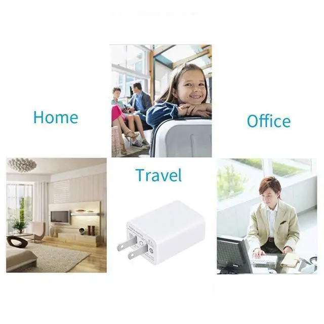 Alt view image 7 of 7 - USB Wall Charger FOBSUNLAND ®. USB Wall Plug 5V 2A AC Power Adapter Compatible with iPhone,Pad,Samsung,Tablet,Kindle and More (White 2pack)