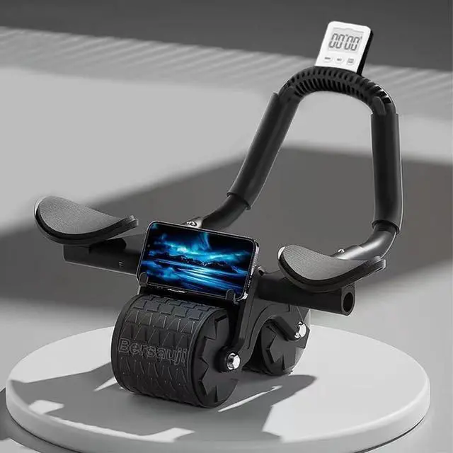 Main image of 2026 Upgraded Ab Roller Wheel with Knee Mat &Timer - Automatic Rebound Abdominal Wheel with Elbow Support, Abs Workout Equipment for Core Strength Training, Ab Exercise Roller for Women Men