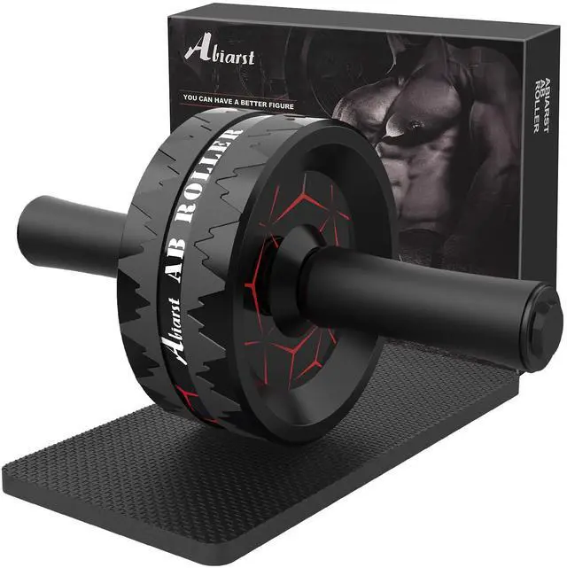 Main image of Ab Roller Wheel, Abs Workout Equipment for Abdominal & Core Strength Training, Home Gym Exercise Wheels for Men Women, with Knee Pad Accessories