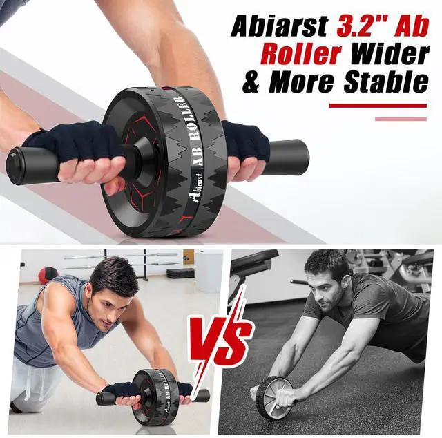 Alt view image 2 of 5 - Ab Roller Wheel, Abs Workout Equipment for Abdominal & Core Strength Training, Home Gym Exercise Wheels for Men Women, with Knee Pad Accessories