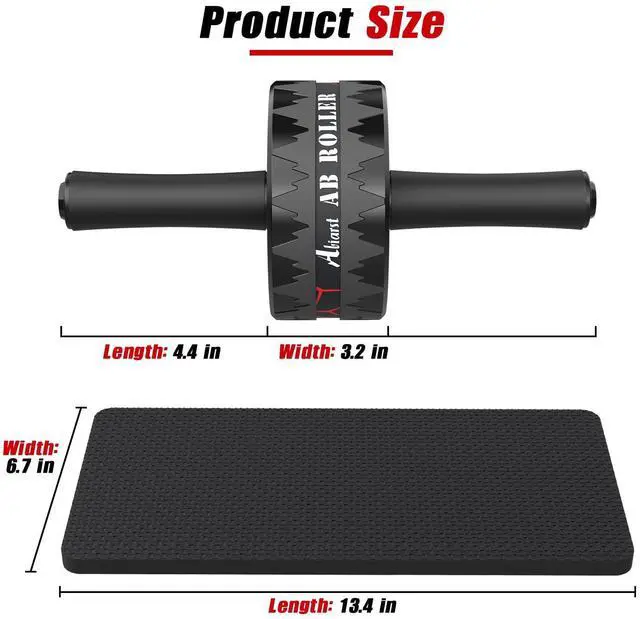 Alt view image 4 of 5 - Ab Roller Wheel, Abs Workout Equipment for Abdominal & Core Strength Training, Home Gym Exercise Wheels for Men Women, with Knee Pad Accessories