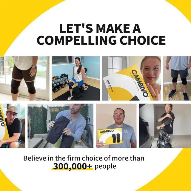 Alt view image 7 of 7 - 2 Pack Knee Braces for Women & Men, Knee Compression Sleeves for Knee Pain Relief, Knee Support with Non-Slip Silicone, Breathable, for Running, Workout, Weightlifting & Daily Use (Black, Medium)