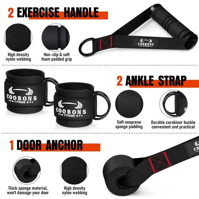 Alt view image 4 of 7 - Heavy Resistance Bands for Working Out, 300LBS Exercise Bands with Handles, Workout Bands for Men, Weight Fitness Bands Set for Muscle Training, Strength, Slim, Yoga, Home Gym Equipment