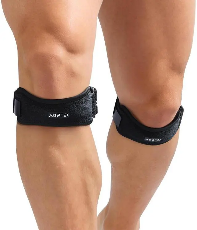 Main image of Plus Size Knee Brace for Women & Men, Pain Relief Patella Tendon Knee Strap 2 Pack, Knee Support Band for Running Weightlifting Baseball Tennis Volleyball Jogging Bicycle Climbing, 11.02-20.87in