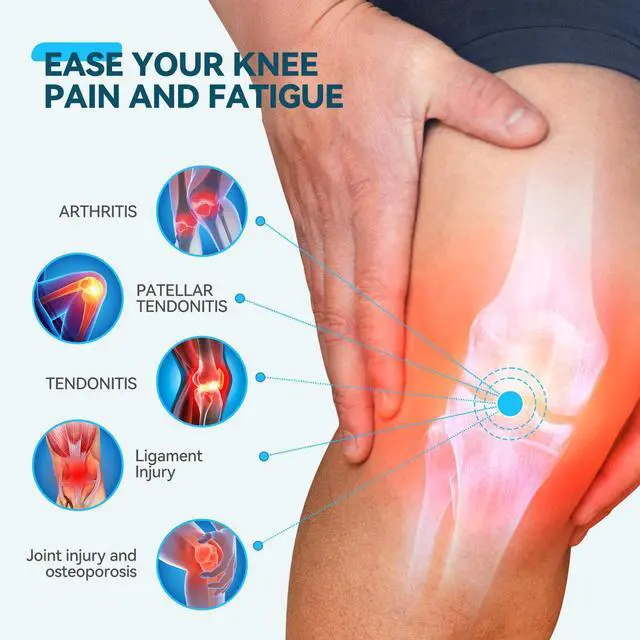 Alt view image 2 of 7 - Plus Size Knee Brace for Women & Men, Pain Relief Patella Tendon Knee Strap 2 Pack, Knee Support Band for Running Weightlifting Baseball Tennis Volleyball Jogging Bicycle Climbing, 11.02-20.87in