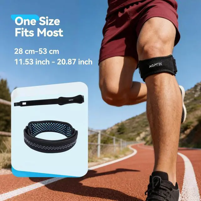 Alt view image 5 of 7 - Plus Size Knee Brace for Women & Men, Pain Relief Patella Tendon Knee Strap 2 Pack, Knee Support Band for Running Weightlifting Baseball Tennis Volleyball Jogging Bicycle Climbing, 11.02-20.87in