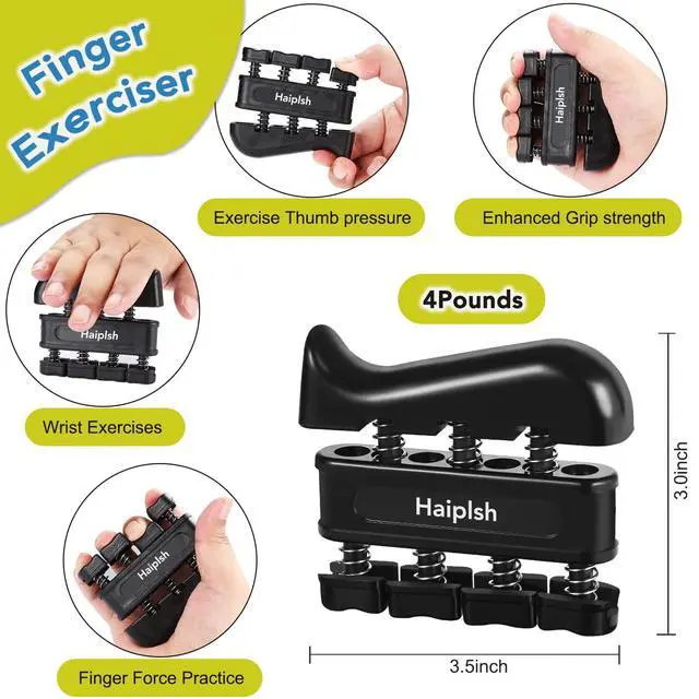 Alt view image 3 of 5 - Grip Strength Trainer Kit (5 Pack) with Finger Exerciser, Hand Grip Strengthener, Hand Extension Exerciser, Stress Relief Ball and Forearm Workout Ring for Muscle Building and Injury Recover, Silicone