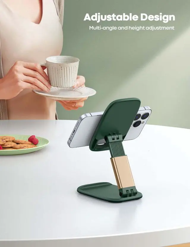 Alt view image 2 of 7 - Green Cell Phone Holder, Desk Accessories, Cellphone Stand