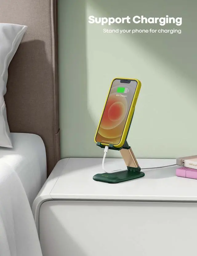 Alt view image 3 of 7 - Green Cell Phone Holder, Desk Accessories, Cellphone Stand
