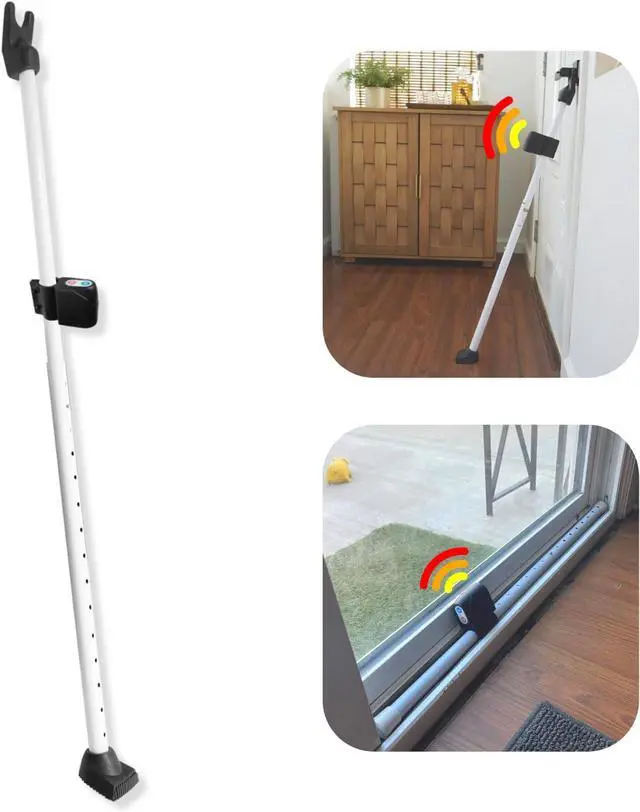 Main image of Door Security Bar with Alarm | Sliding Door Security | Door Stopper (120 dB Extra Loud Alarm) Enjoy Peace of Mind with Durable, Heavy Duty Door Jammer Door Stop Alarm Stick Inside