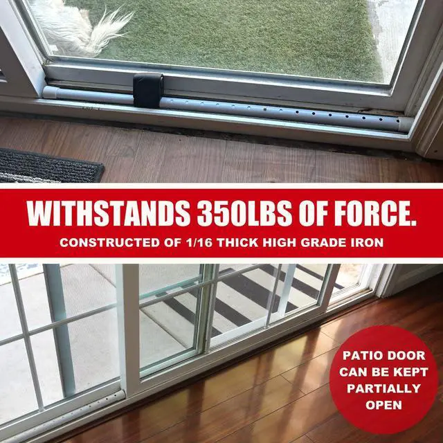 Alt view image 6 of 7 - Door Security Bar with Alarm | Sliding Door Security | Door Stopper (120 dB Extra Loud Alarm) Enjoy Peace of Mind with Durable, Heavy Duty Door Jammer Door Stop Alarm Stick Inside