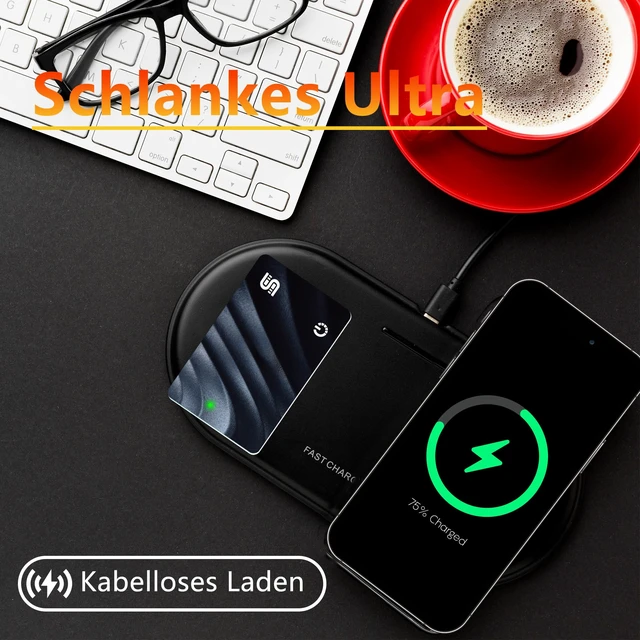 Alt view image 3 of 7 - Wallet Tracker (iOS Only) IP68 Thin Item Finder Card Luggage Located Bluetooth Works with Apple Find My APP & Network - Wireless Charger (Slim)