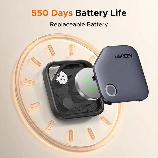 Alt view image 5 of 7 - FineTrack S 2-Pack Bluetooth Tracker Tags Work with | Samsung SmartThings APP (Samsung Only), 550-Days Replaceable Battery Item Finder Smart Tag for Key Luggage Passport