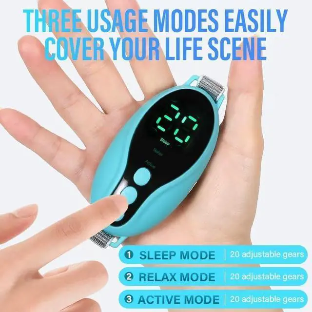 Alt view image 6 of 7 - Sleep Aid Device Handheld Low Frequency Pulse of microcurrent Sleep Machine Insomnia Relief Anxiety Help Sleep (Blue, Standard)