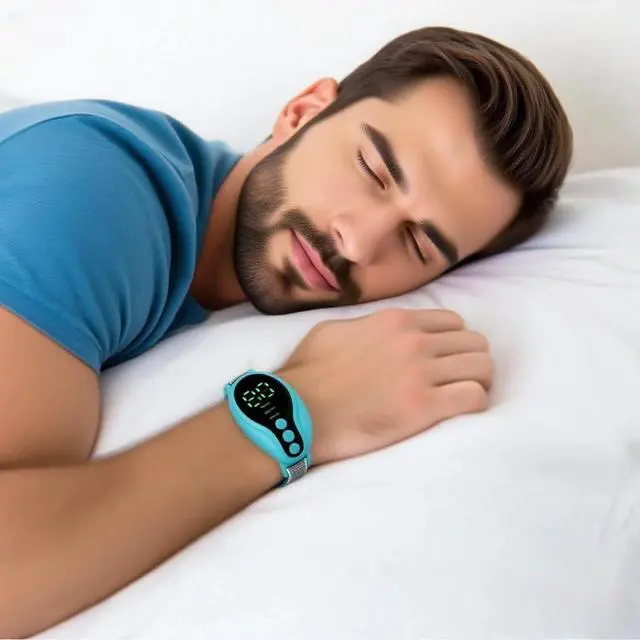 Alt view image 3 of 7 - Sleep Aid Device Handheld Low Frequency Pulse of microcurrent Sleep Machine Insomnia Relief Anxiety Help Sleep (Blue, Standard)