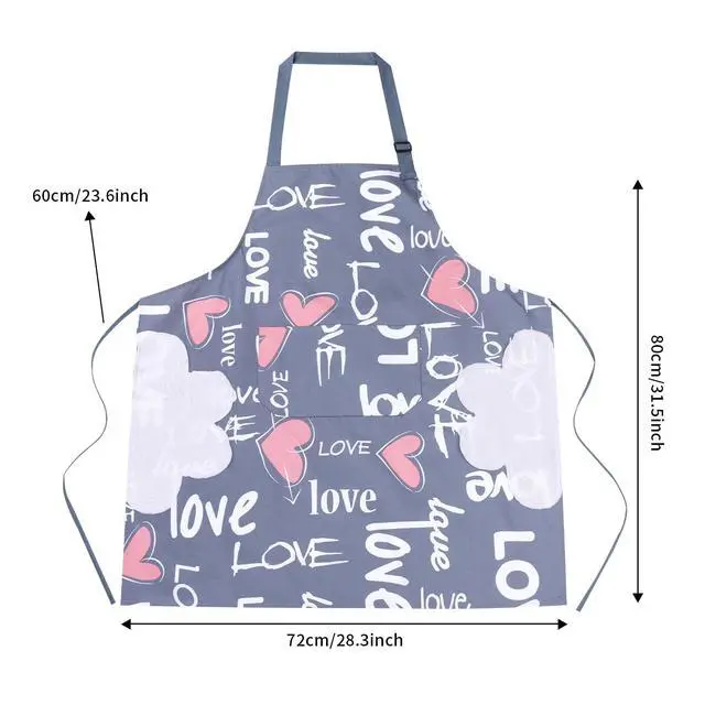 Alt view image 4 of 7 - 2 Pack Floral Aprons with Pocket, Blooming Womens Aprons Waterproof Adjustable Cooking Aprons for Kitchen Gardening and Salon (2Pack #B)