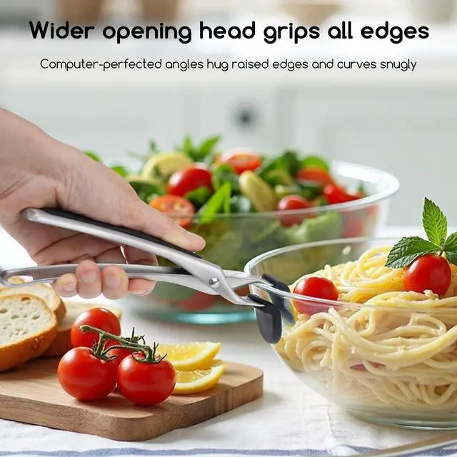 Alt view image 3 of 6 - Plate Gripper Compatible With Pizza Pan,Non-Slip Pan Gripper,Hot Plate Bowl Retriever with Food Out from Pots,For Egg Custard For Jidangeng,For Microwave Toaster Oven Steamer,Pack of 2