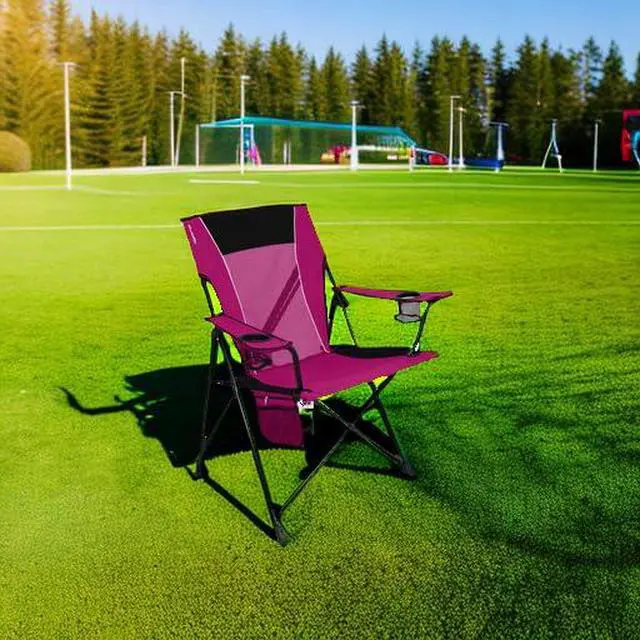 Alt view image 5 of 7 - Dual Lock Portable Camping Chairs - Enjoy the Outdoors with a Versatile Folding Chair for Sports, Lawn - Dual Lock Feature Locks Position Hanami Pink
